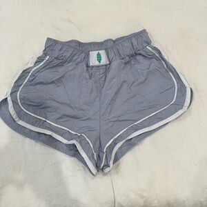 FP Movement Gray and White Athletic Shorts with Dolphin Hem
